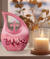 Pink Butterfly Urn