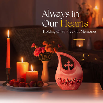 Pink Butterfly Urn