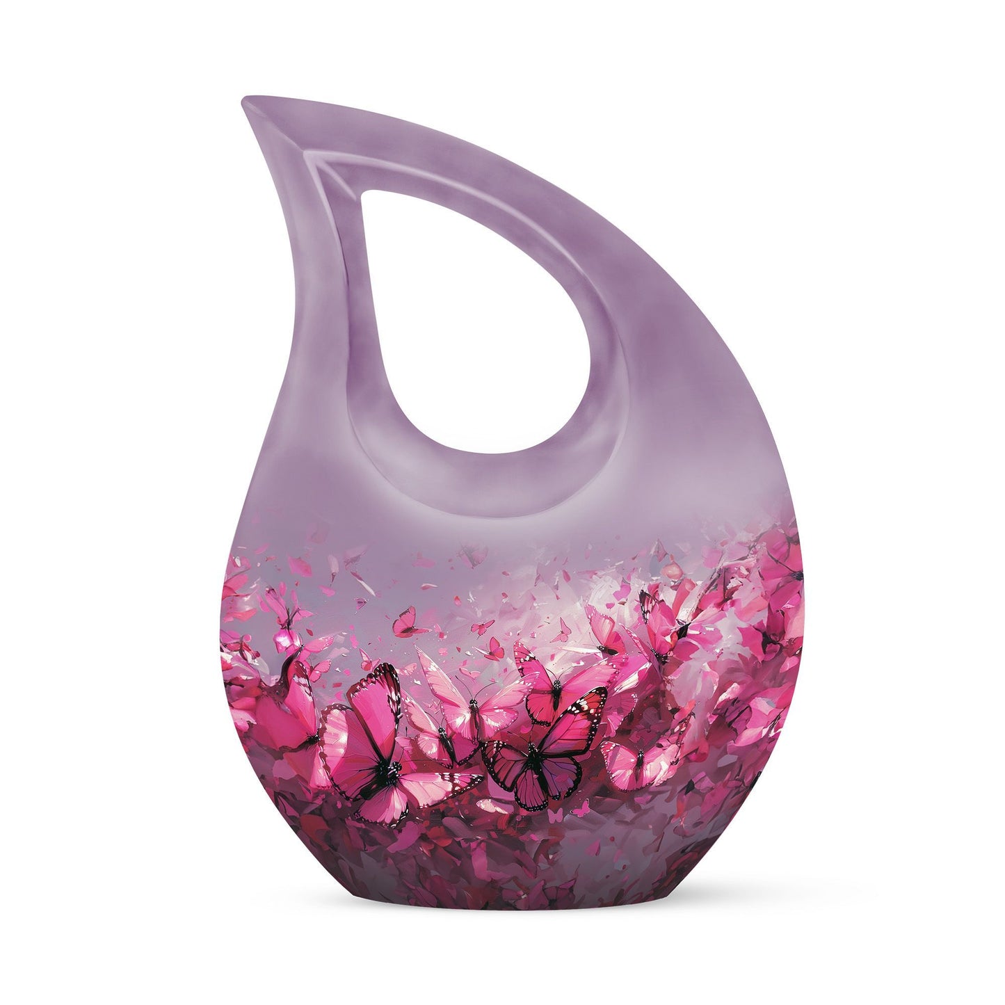 Medium-sized Pink Butterfly Urn