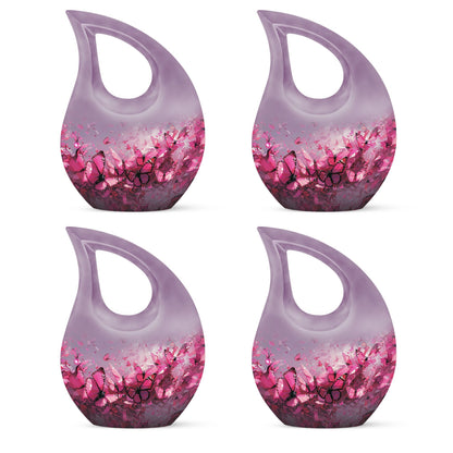 Medium-sized Pink Butterfly Urn