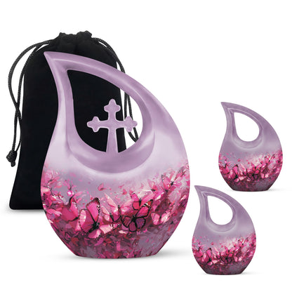 Medium-sized Pink Butterfly Urn