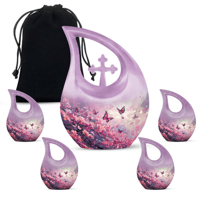 Pink Butterfly Extra Large Urn