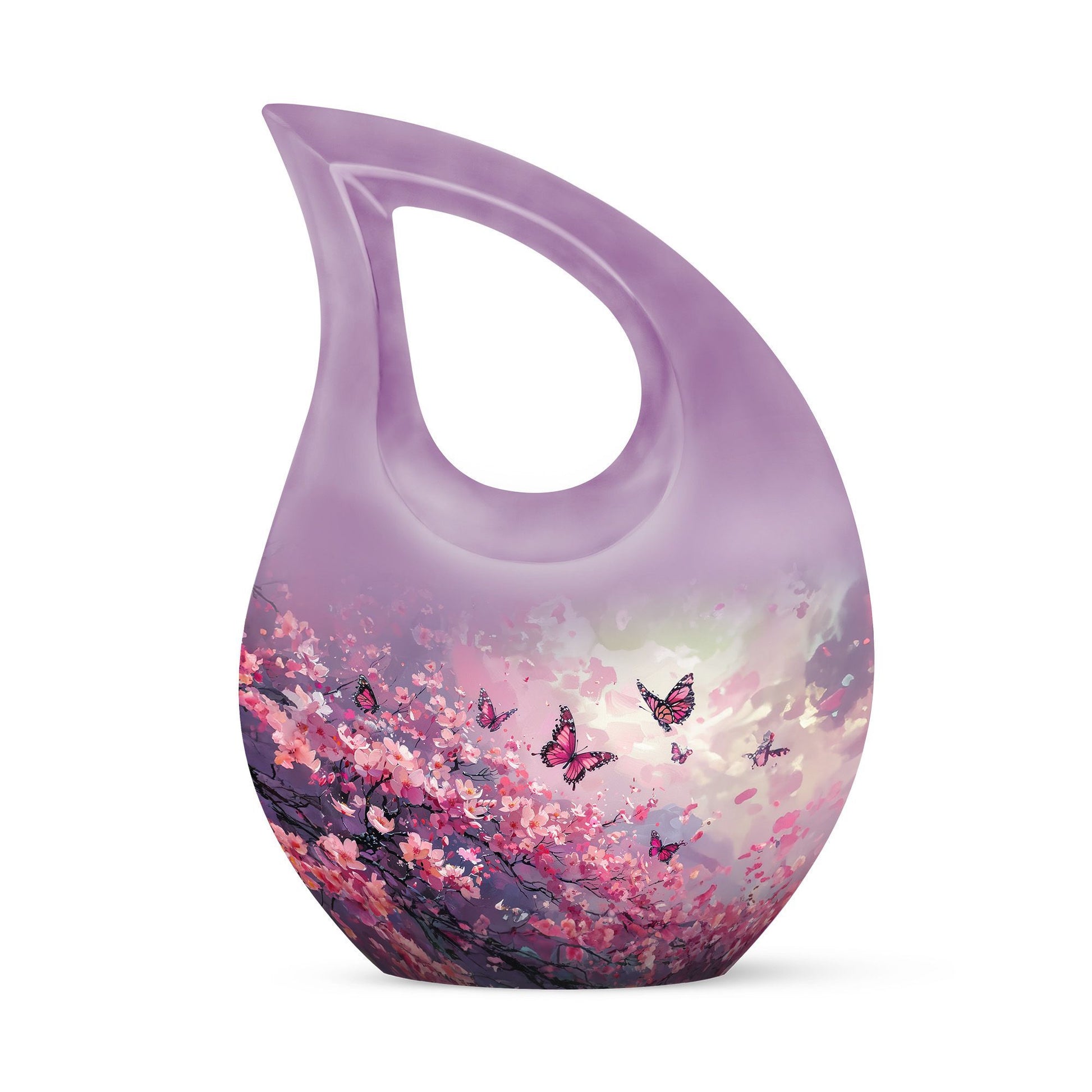 Pink Butterfly Extra Large Urn
