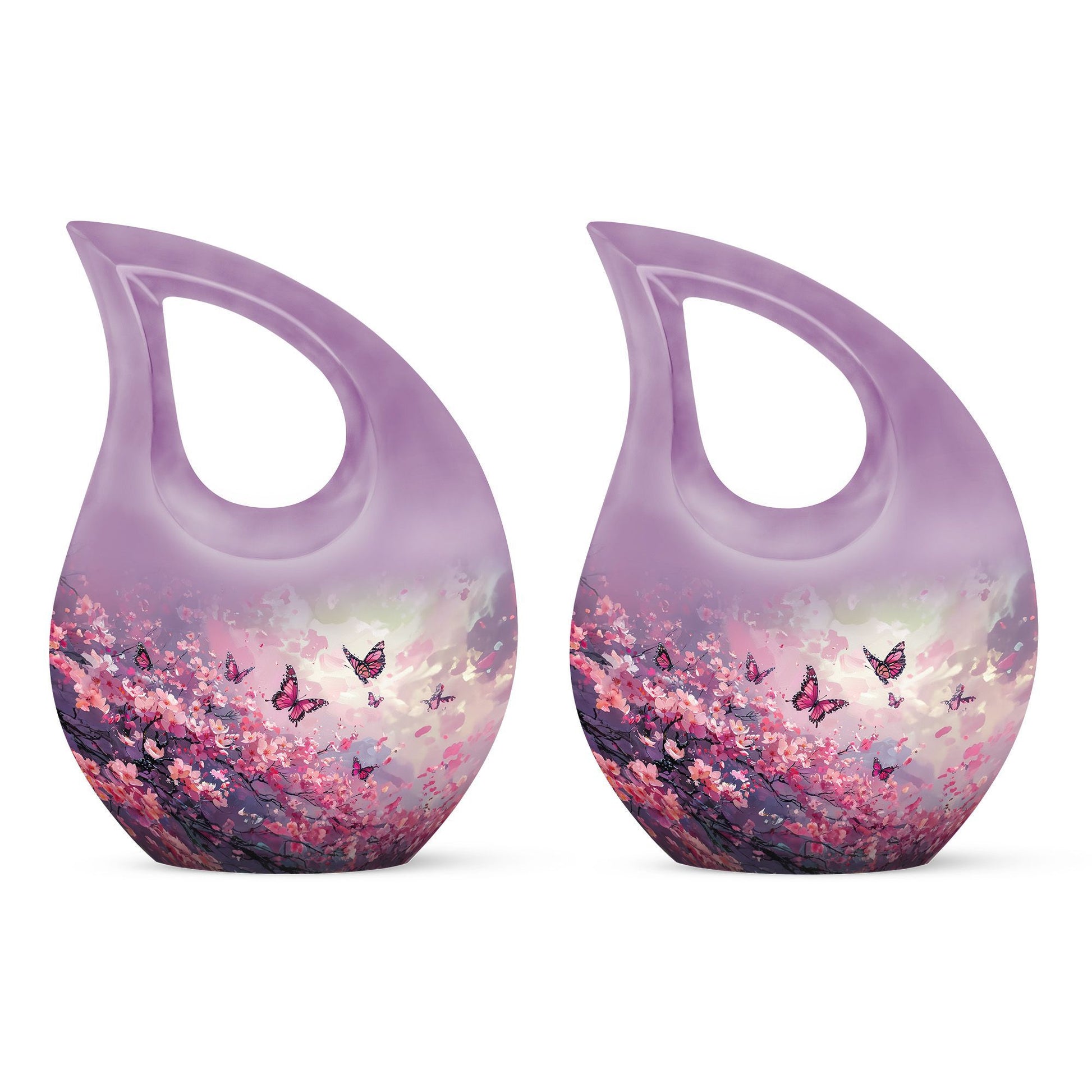 Pink Butterfly Extra Large Urn