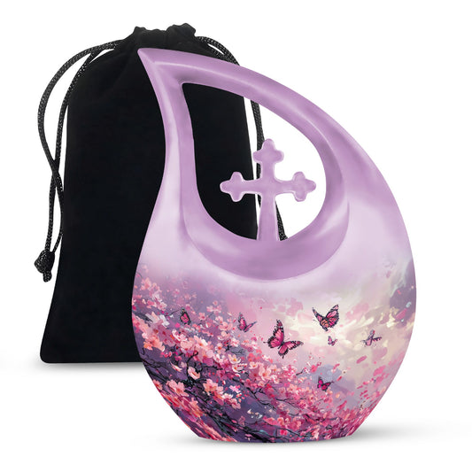 Pink Butterfly Extra Large Urn