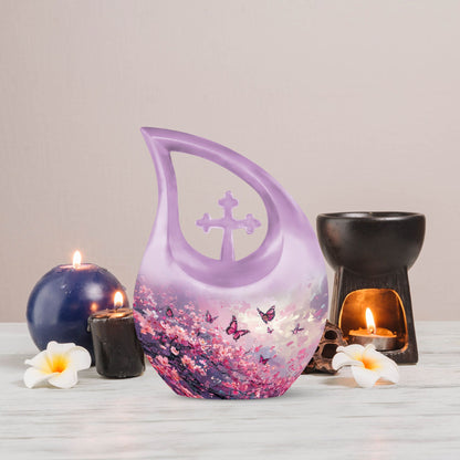 Pink Butterfly Extra Large Urn