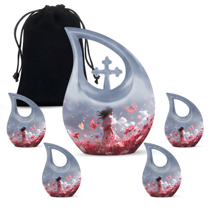 Pink Butterfly Urn