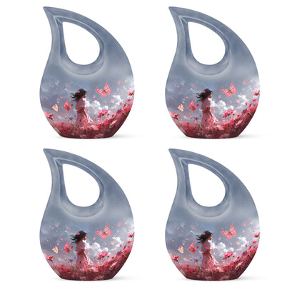 Pink Butterfly Urn