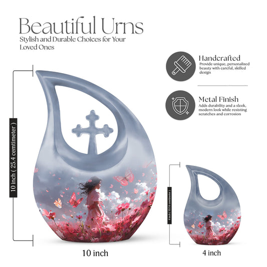 Pink Butterfly Urn