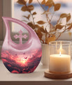 pink butterfly urn