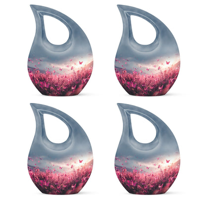 Pink Butterfly Urn made of Aluminium