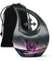 Purple Butterfly Memorial Urn