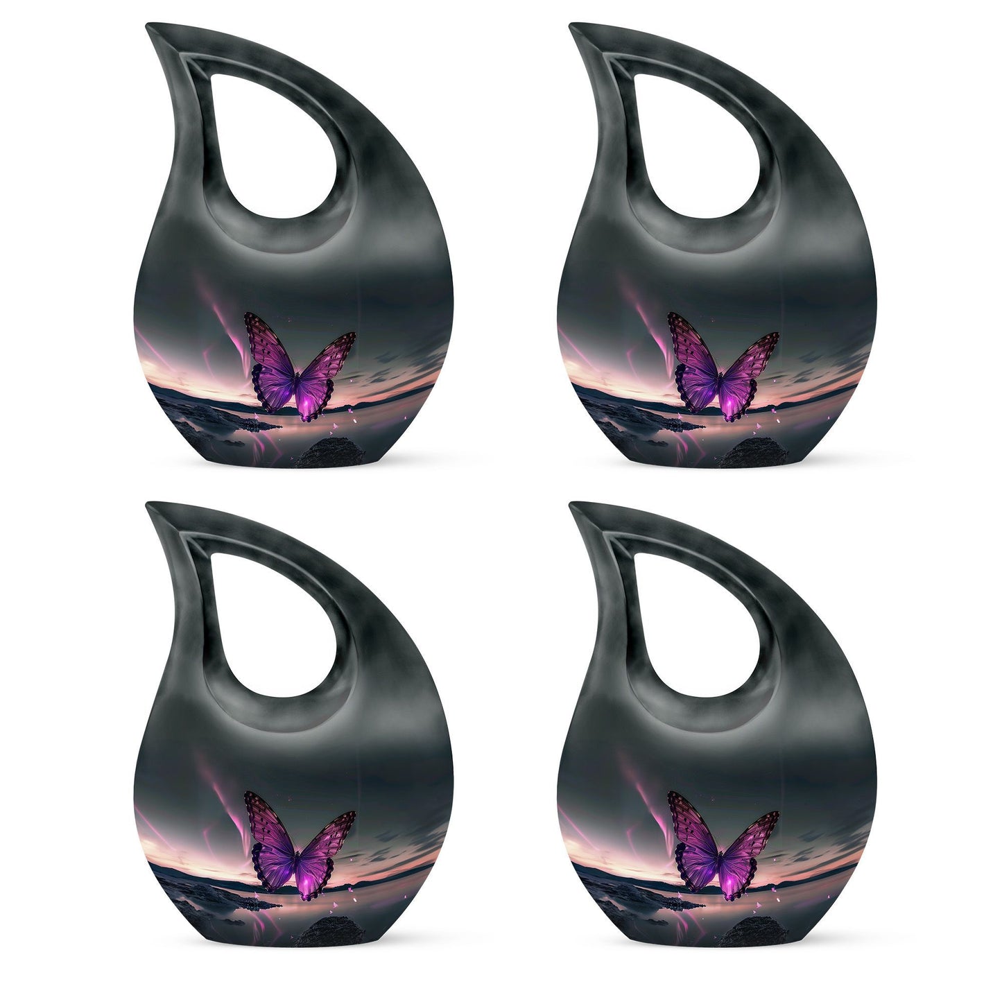 Purple Butterfly Memorial Urn