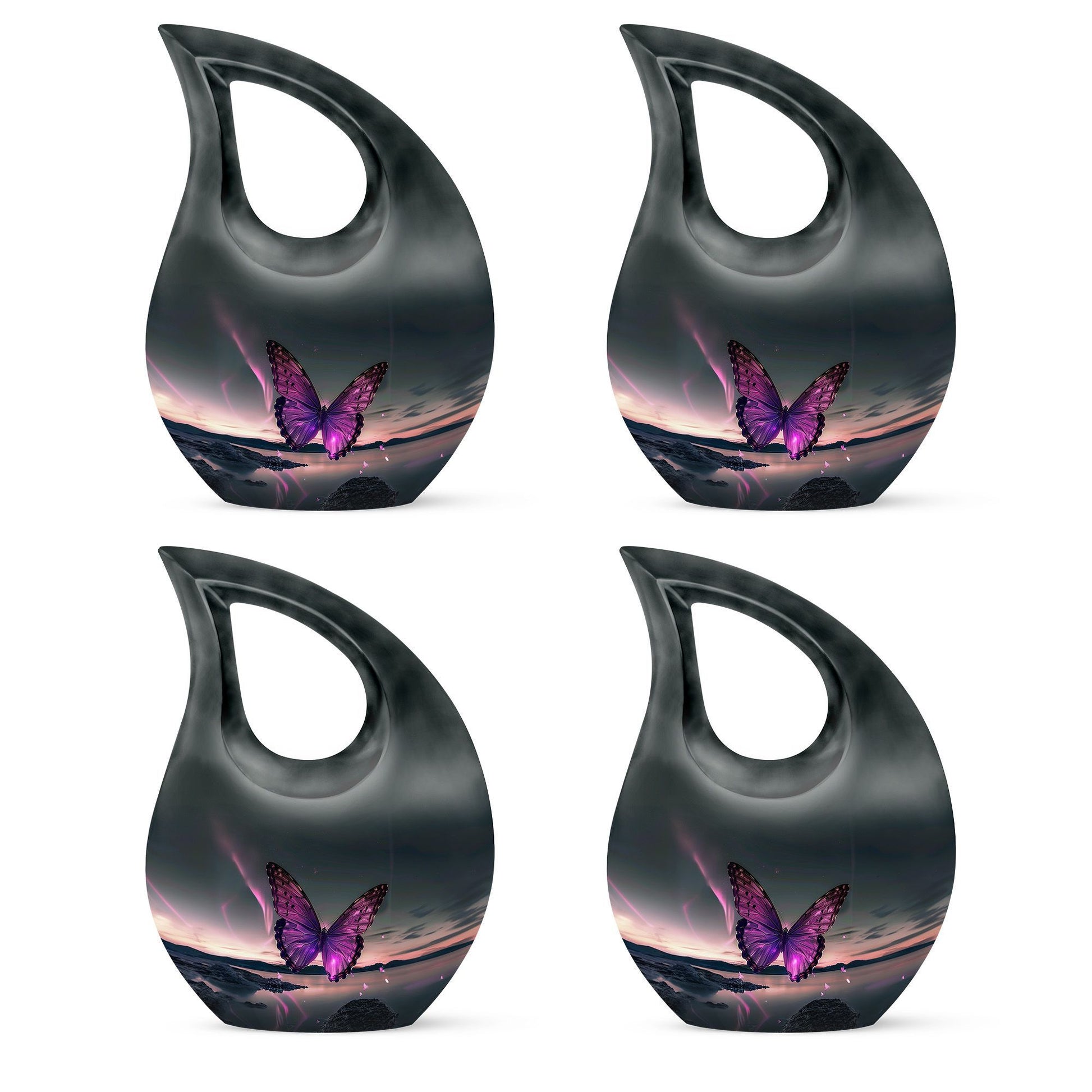 Purple Butterfly Memorial Urn