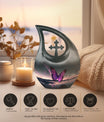 Purple Butterfly Memorial Urn