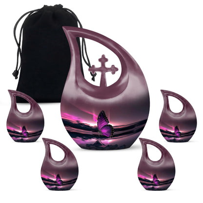 Purple Butterfly Urn