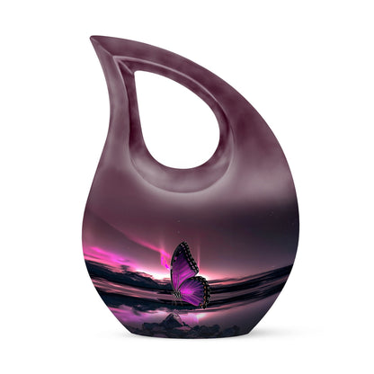 Purple Butterfly Urn