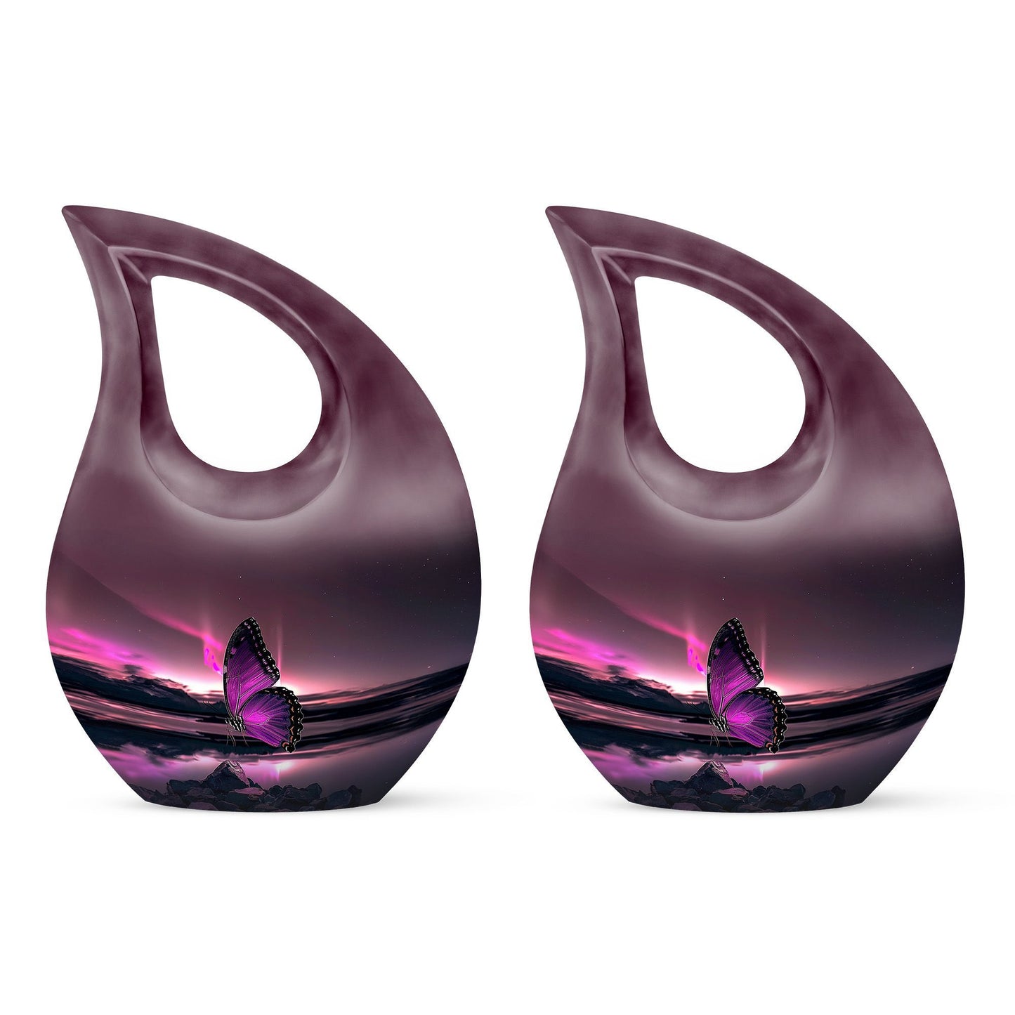 Purple Butterfly Urn