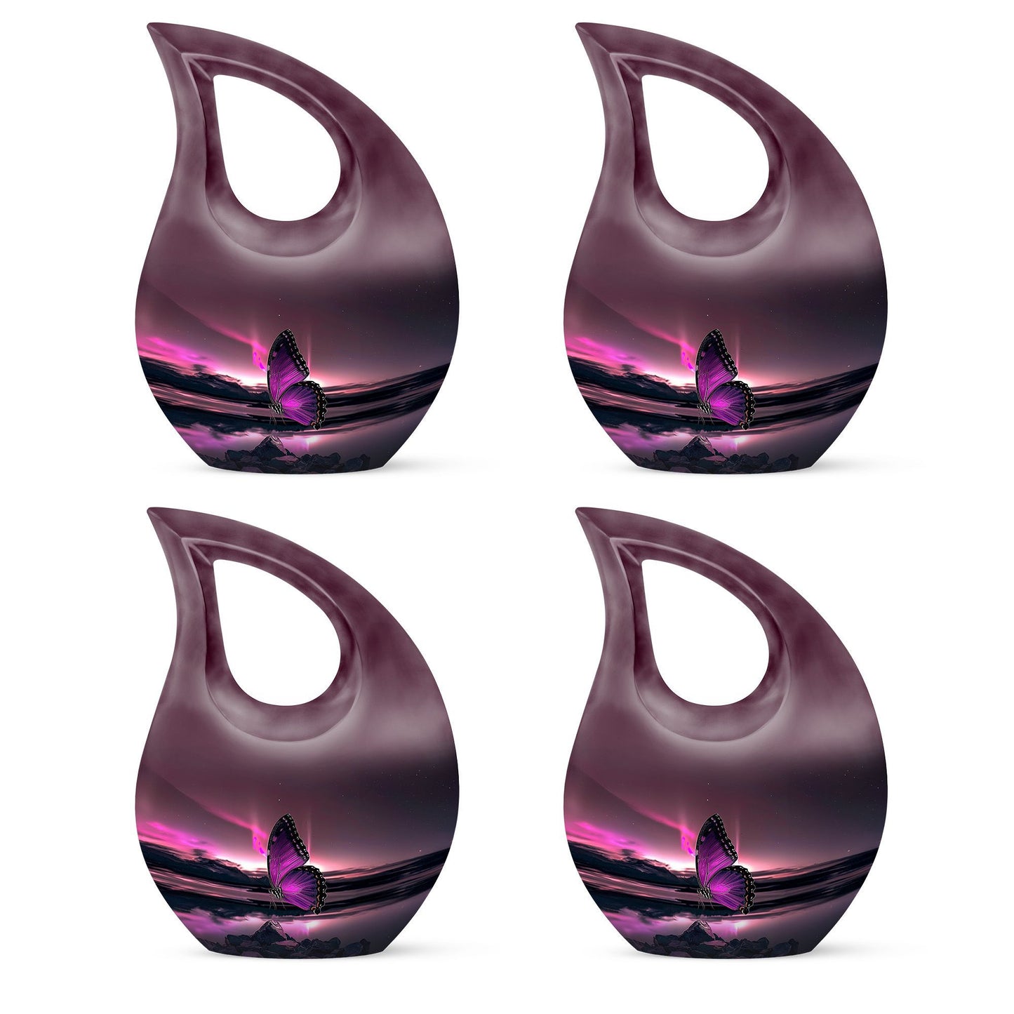 Purple Butterfly Urn