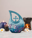 Large 10inch Purple Butterfly Urn