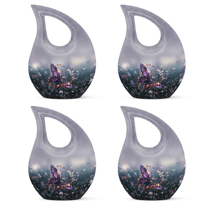 purple butterfly cross drop garden urn