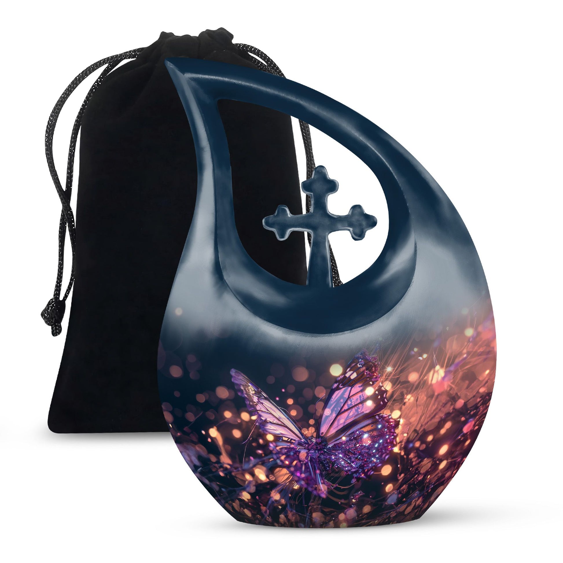 Purple Butterfly Urn