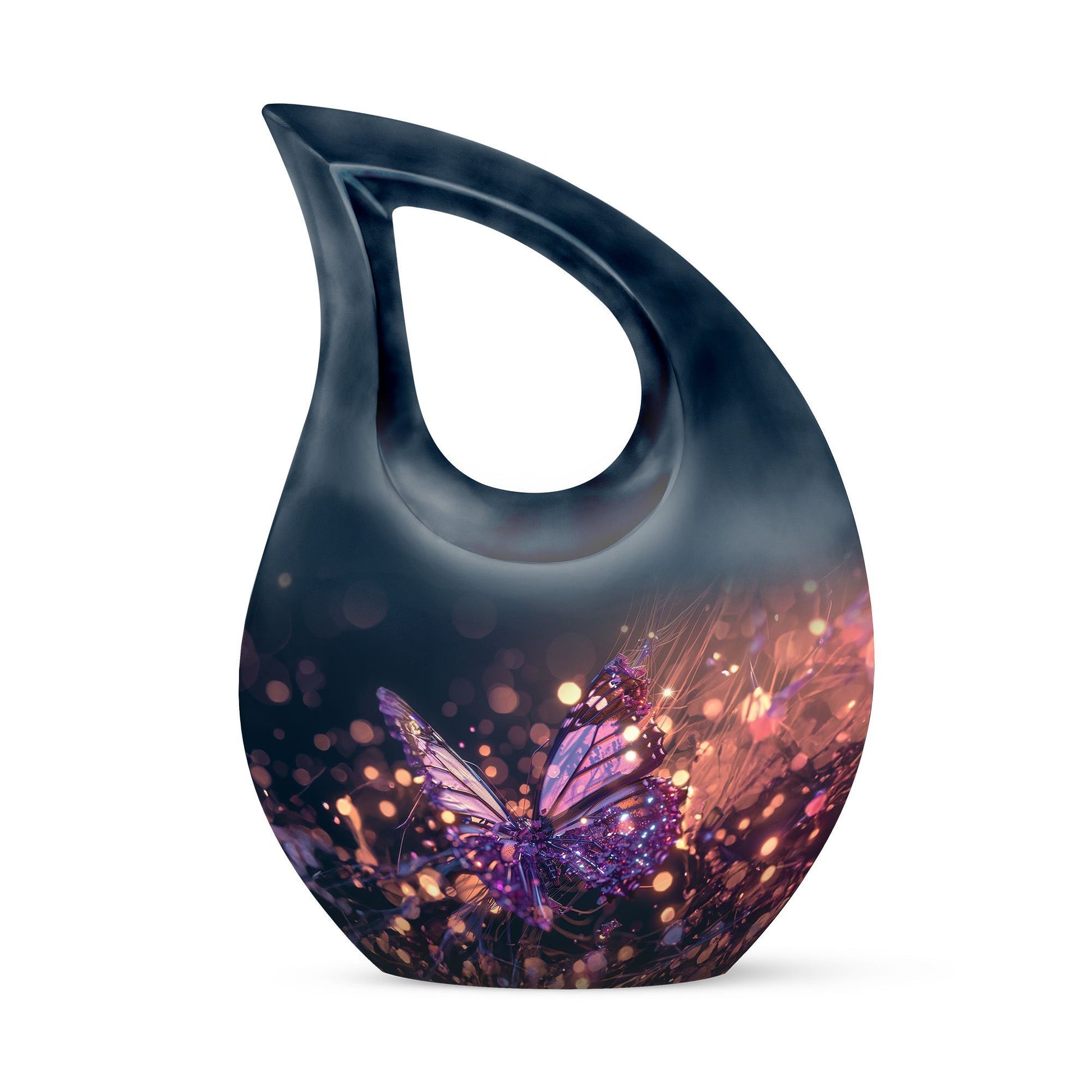 Purple Butterfly Urn
