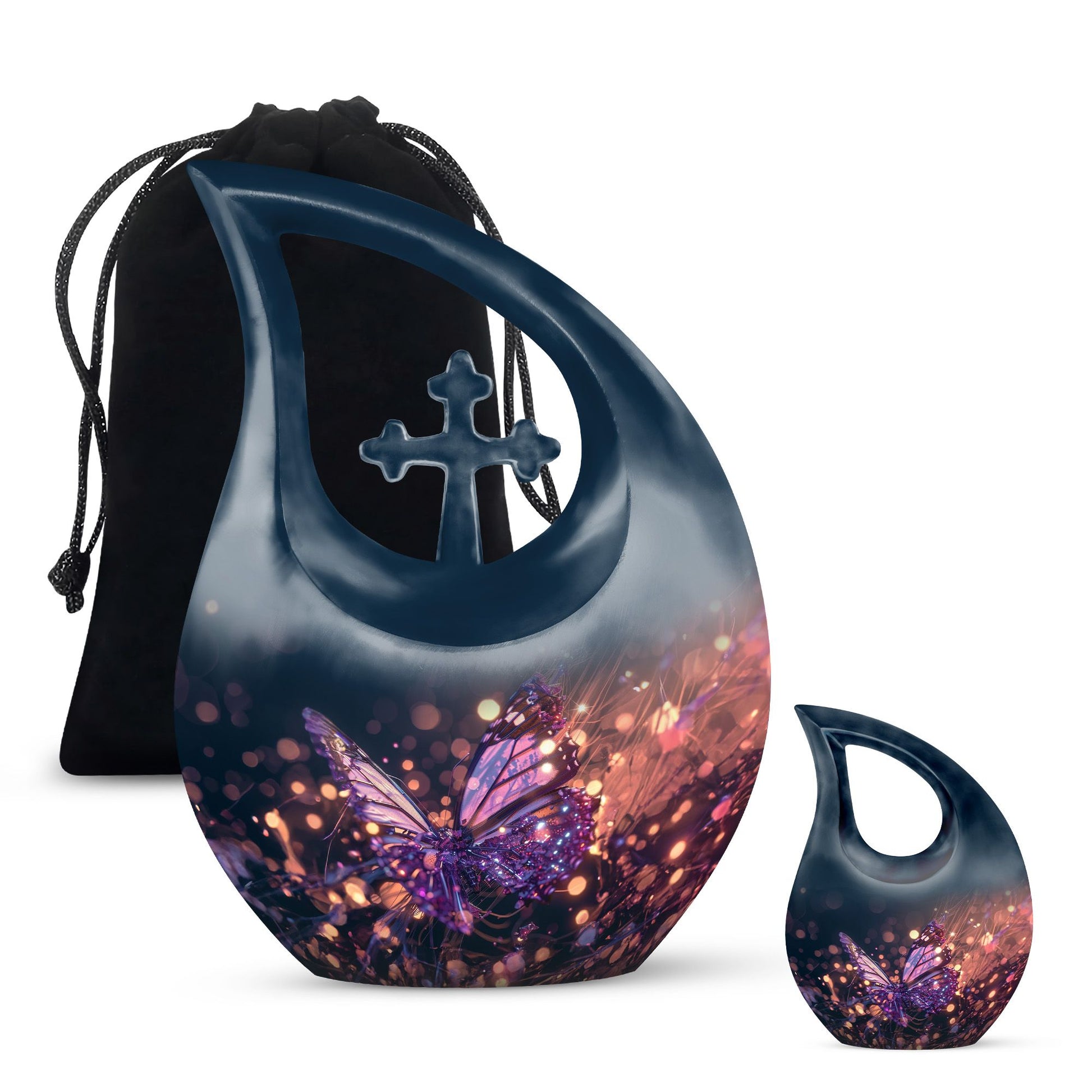 Purple Butterfly Urn