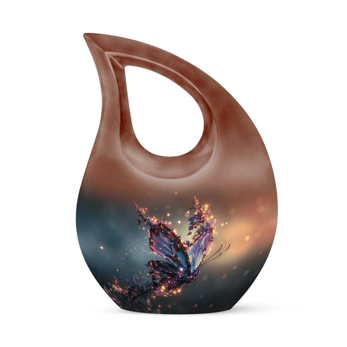 Purple Butterfly Urn