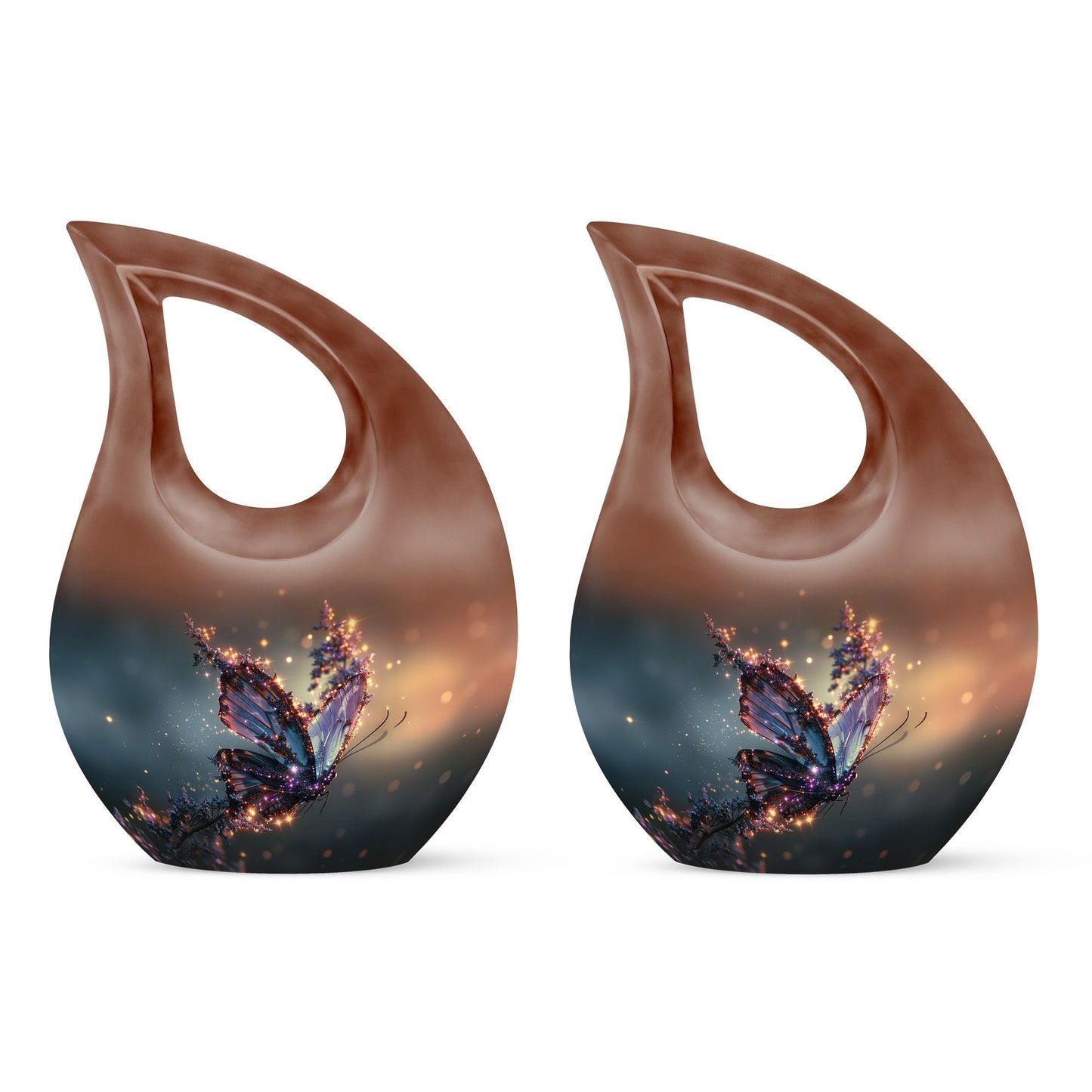 Purple Butterfly Urn
