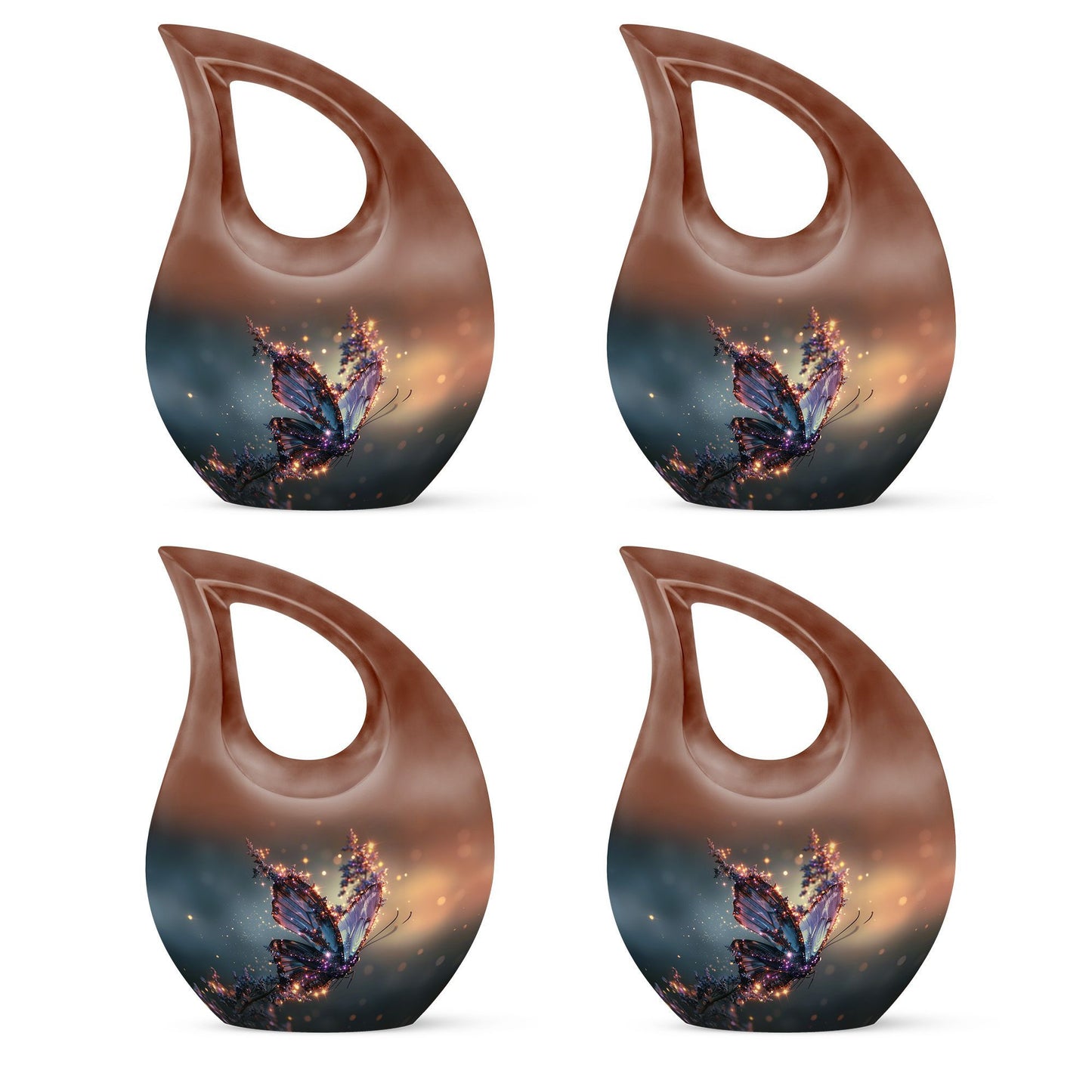 Purple Butterfly Urn