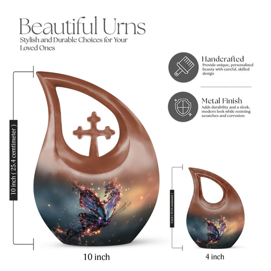Purple Butterfly Urn