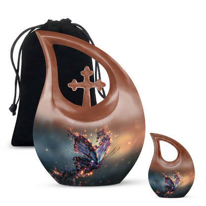Purple Butterfly Urn