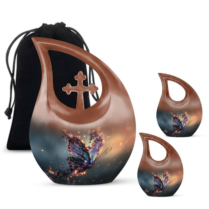 Purple Butterfly Urn