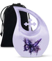 Large 10-inch Purple Butterfly urn