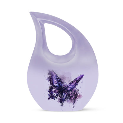 Large 10-inch Purple Butterfly urn