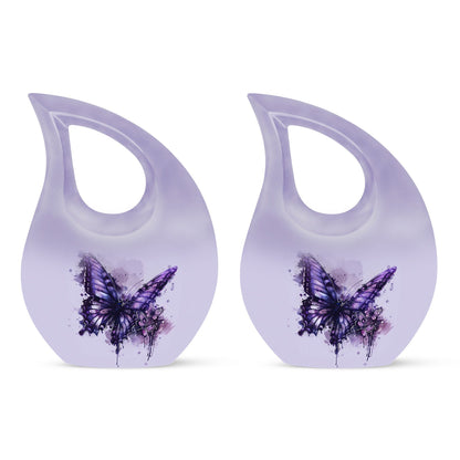 Large 10-inch Purple Butterfly urn