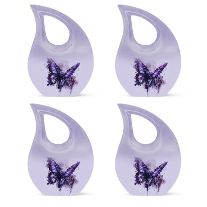 Large 10-inch Purple Butterfly urn