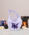 Large 10-inch Purple Butterfly urn