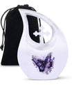 Purple Butterfly Cremation Urn