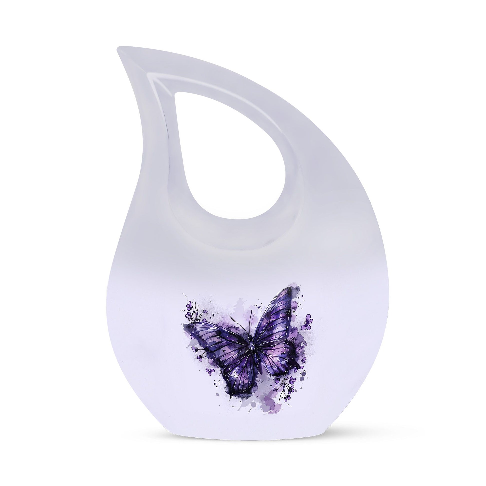 Purple Butterfly Cremation Urn