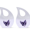 Purple Butterfly Cremation Urn