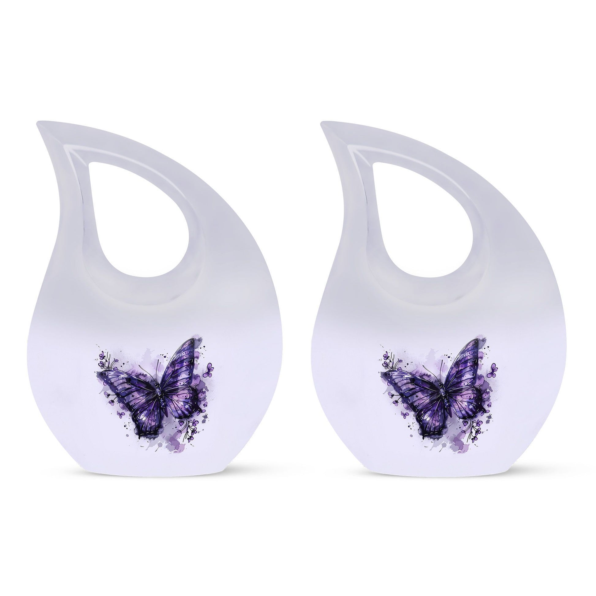 Purple Butterfly Cremation Urn