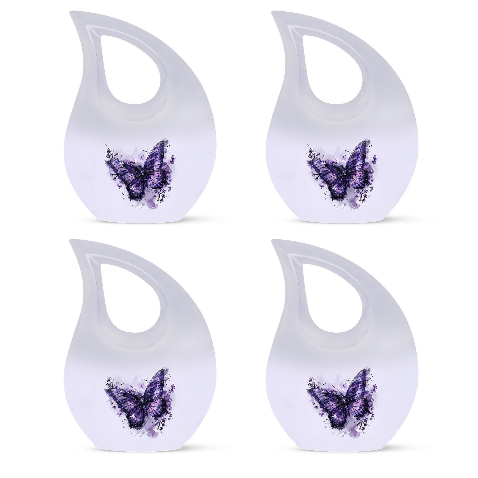 Purple Butterfly Cremation Urn