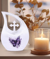 Purple Butterfly Cremation Urn