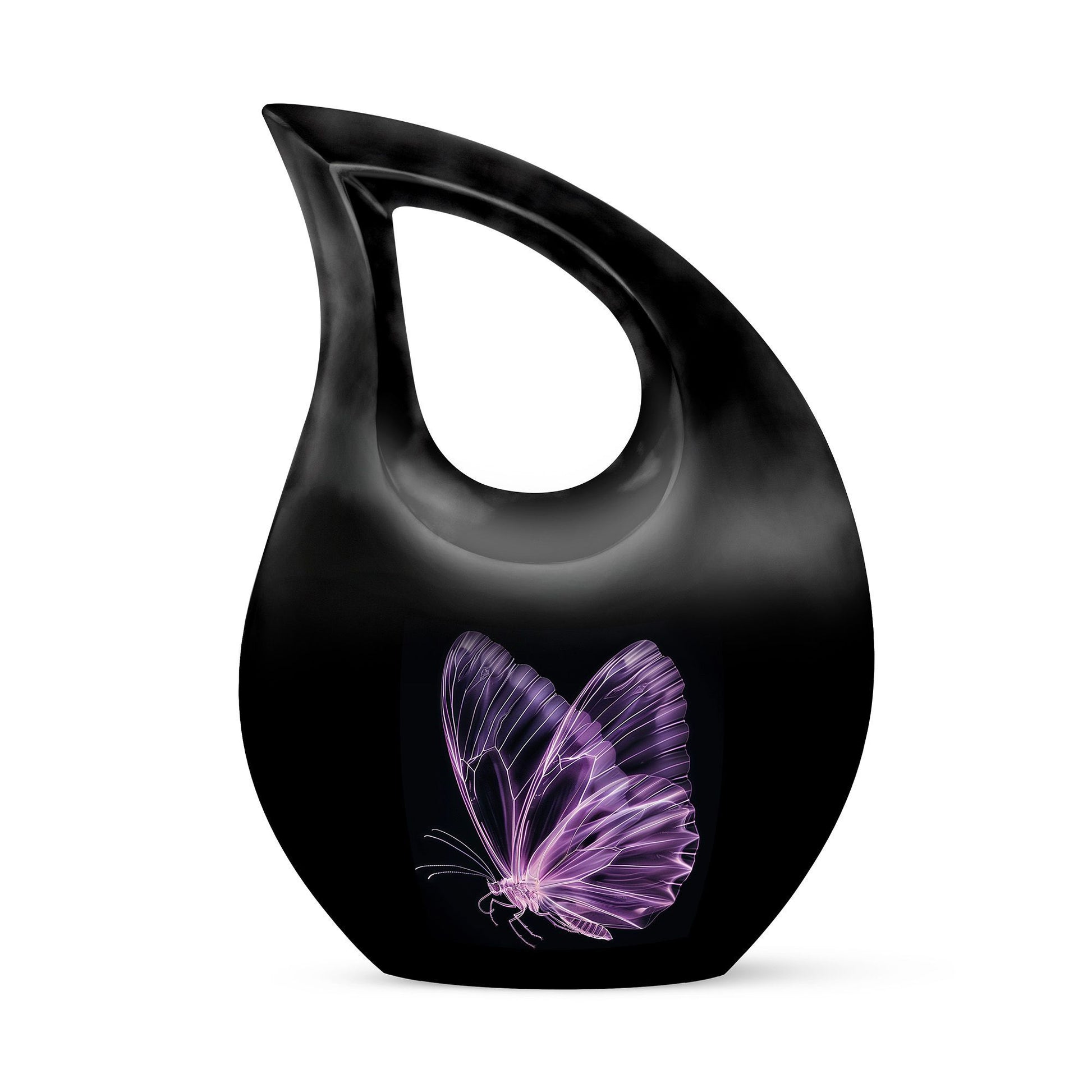 Affordable Purple Butterfly Cremation Urn