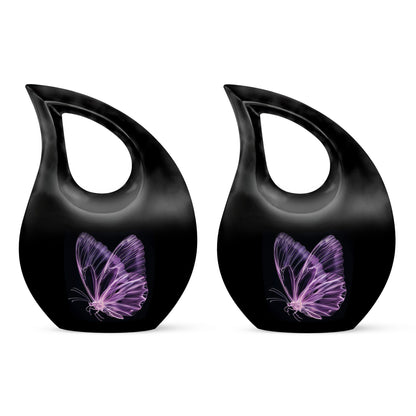 Affordable Purple Butterfly Cremation Urn