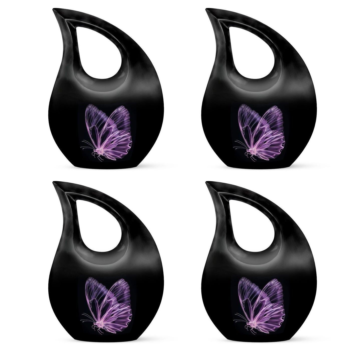 Affordable Purple Butterfly Cremation Urn
