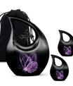Affordable Purple Butterfly Cremation Urn