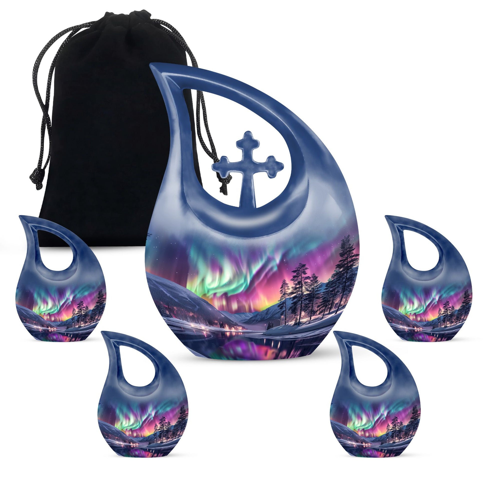 Large 10-inch Aurora urn